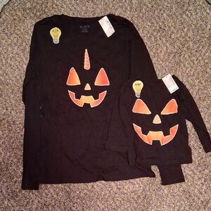 Black Halloween Pumpkin Face Shirts